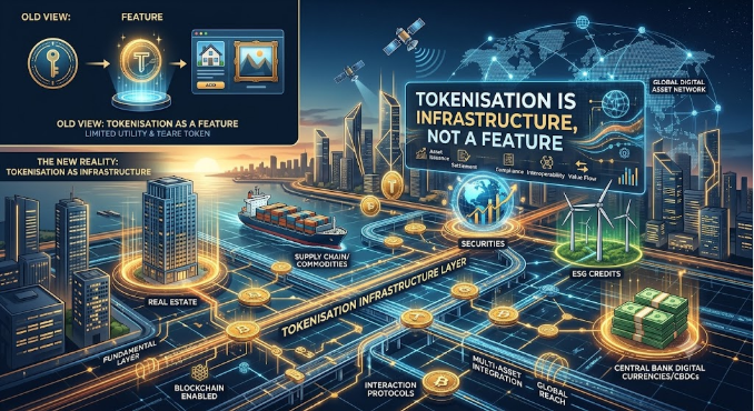 Tokenisation  - real-world assets, payments, credentials, or securities as digital tokens